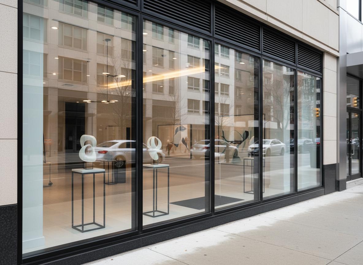 Remplacement vitrine magasin Limoges par artisan vitrier